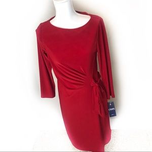 CHAPS Red Wrap Dress NWT